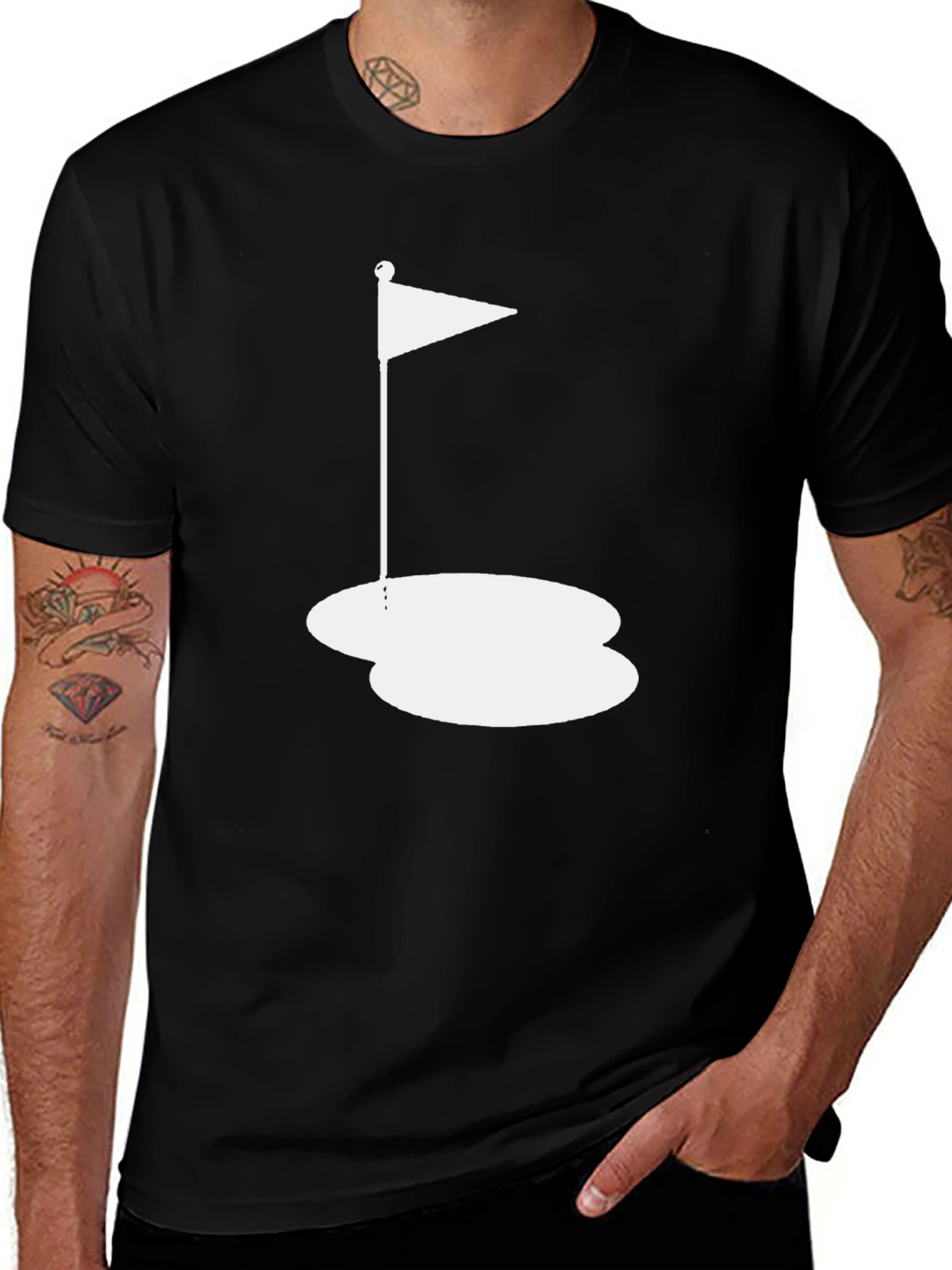 Variant 19 of Golf Hole Tee: Minimalist Sport T-Shirt
