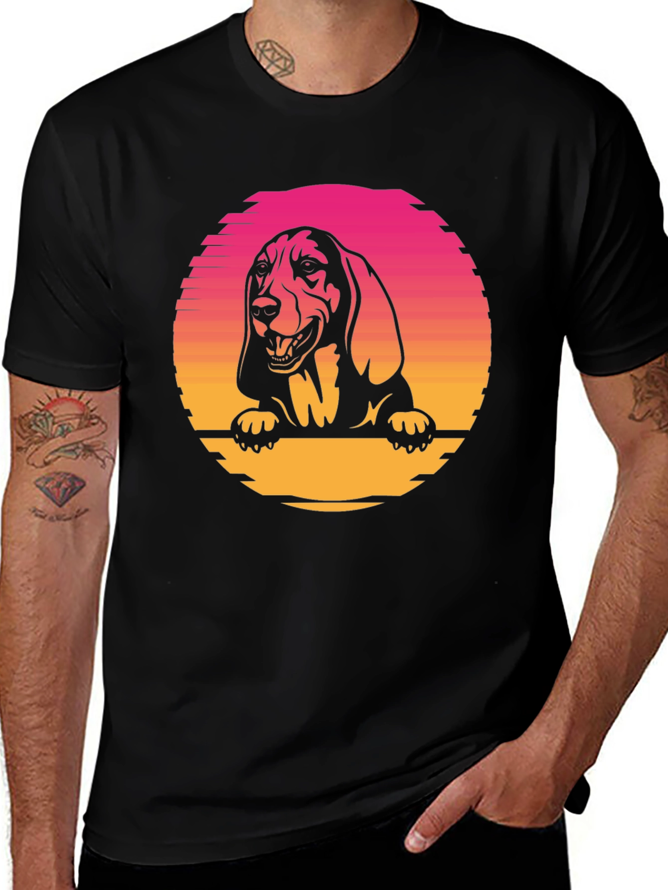 Variant 4 of Retro Dachshund Dog T-Shirt