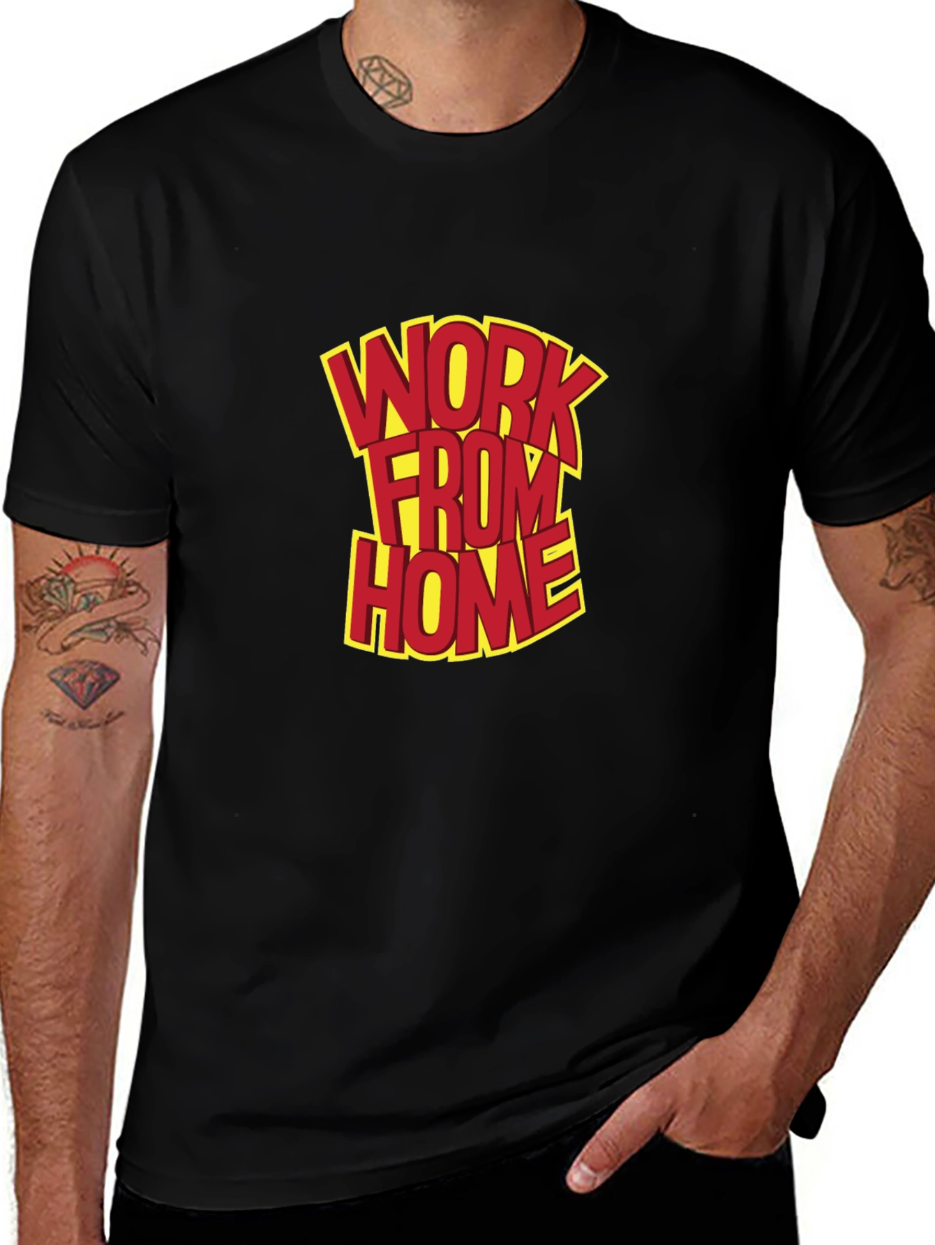 Variant 14 of Work From Home Graphic Tee - Black