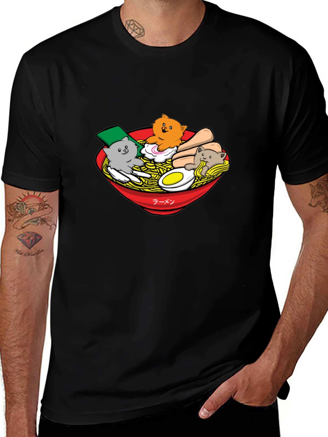 Variant 16 of Ramen Cat T-Shirt