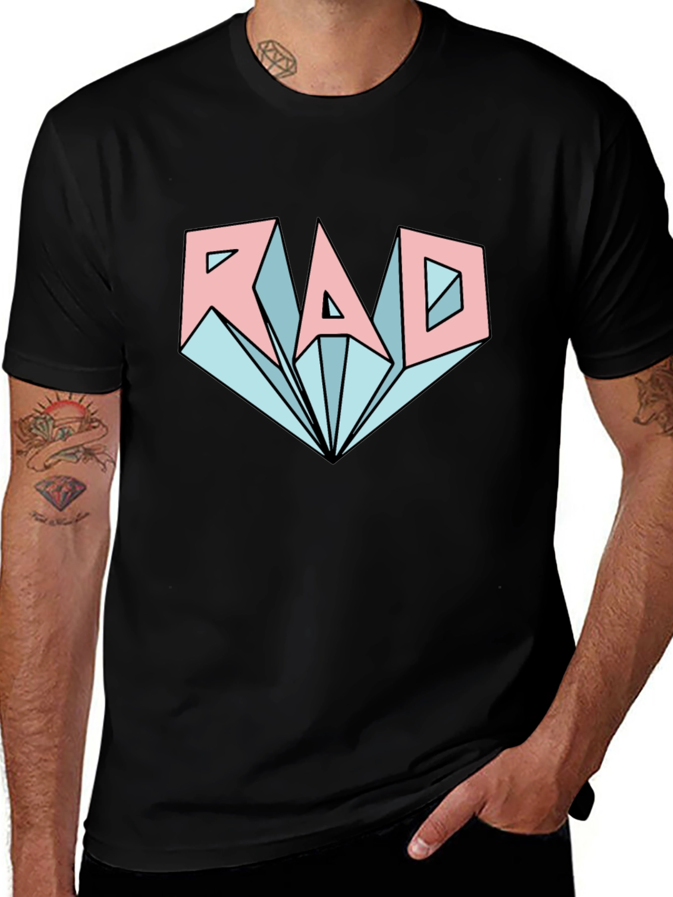 Rad Graphic Tee - Retro 80s Style T-Shirt