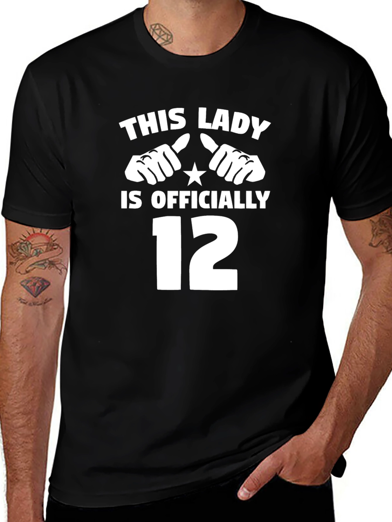 Variant 13 of This Lady Is Officially 12 - Funny Birthday T-Shirt