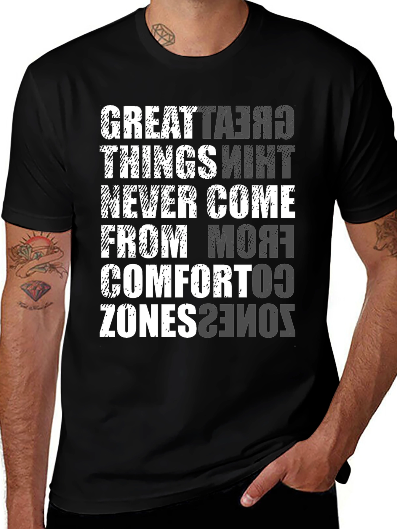 Variant 12 of Comfort Zone Graphic T-Shirt - Inspirational Tee