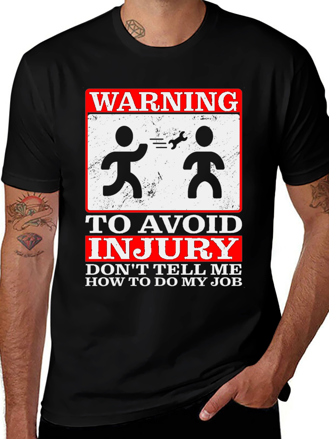 Variant 5 of Warning Graphic Tee - Don't Tell Me How to Do My Job