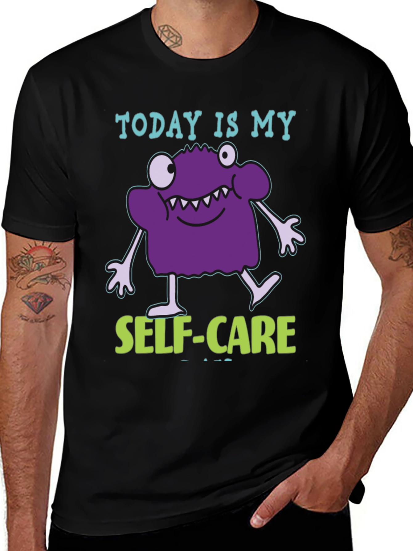Variant 15 of Today is My Self-Care Monster Graphic Tee