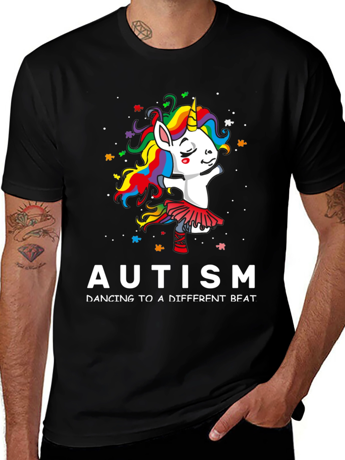 Variant 24 of Autism Awareness Unicorn Dancing T-Shirt