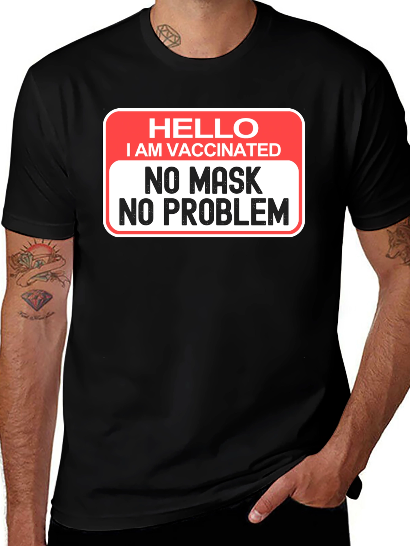 Variant 17 of Vaccinated No Mask No Problem T-Shirt