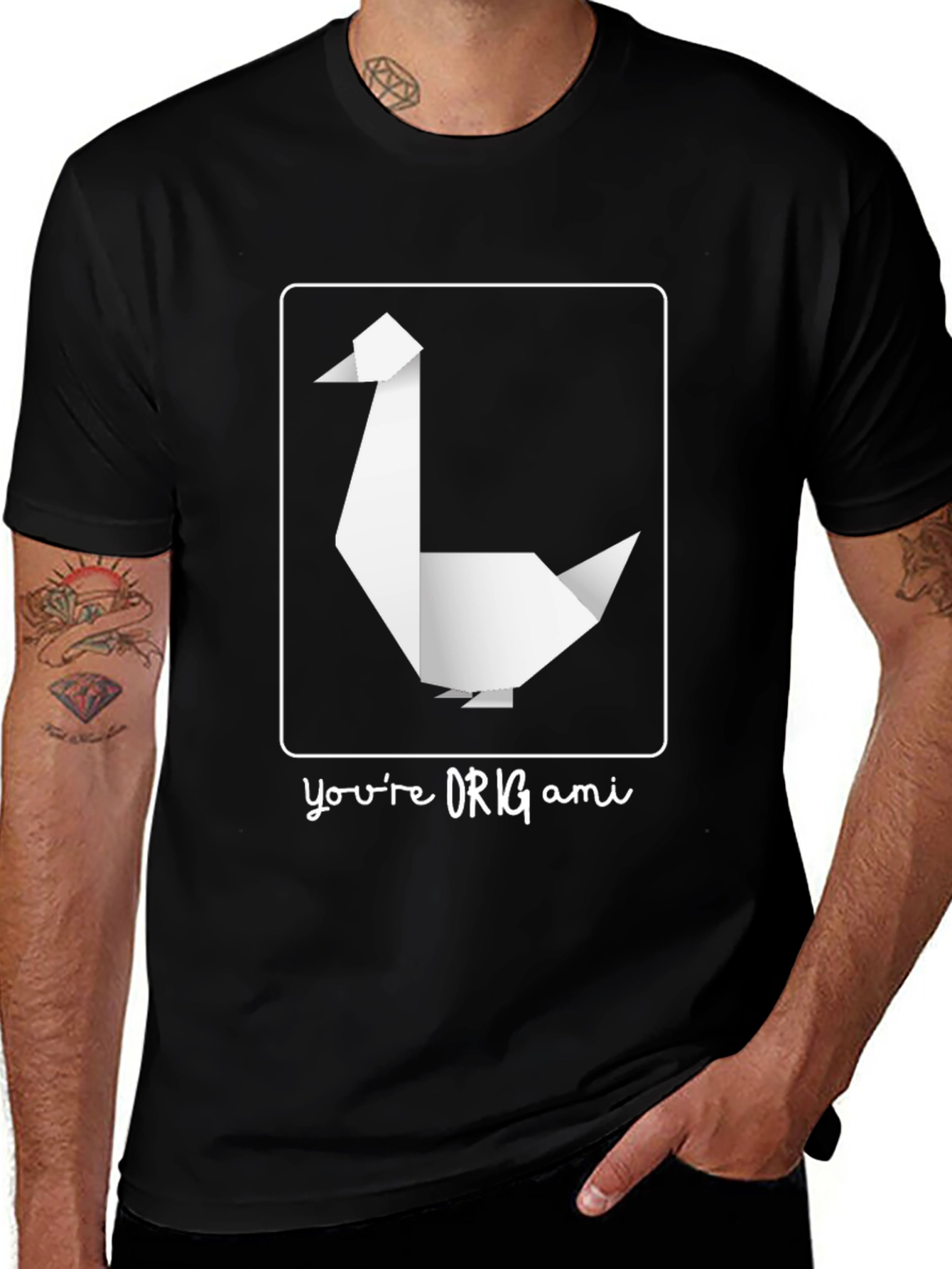 Variant 6 of Origami Swan T-Shirt - You're Orig-ami