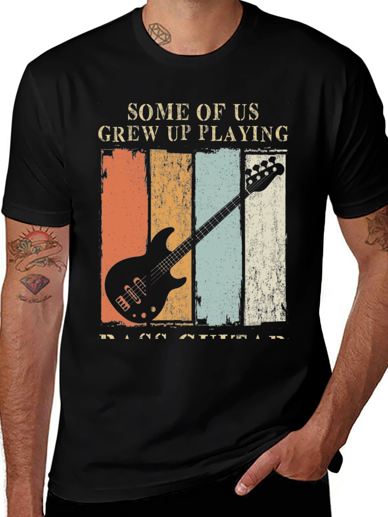 Variant 23 of Vintage Bass Guitar T-Shirt - Musician Tee