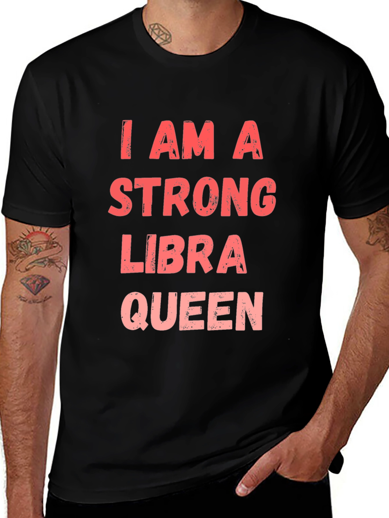 Variant 23 of Strong Libra Queen Black T-Shirt