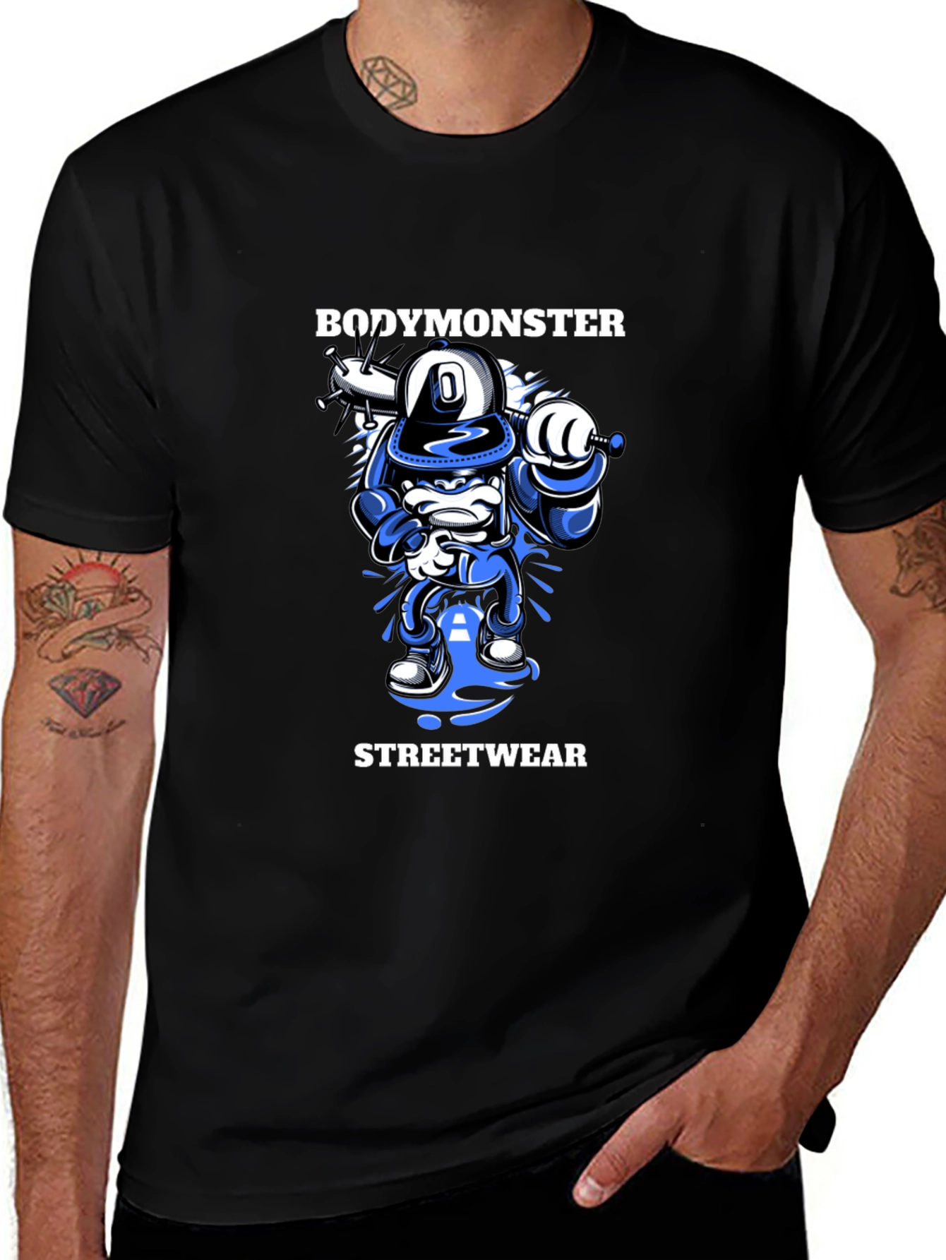 Variant 7 of BodyMonster Streetwear Black T-Shirt
