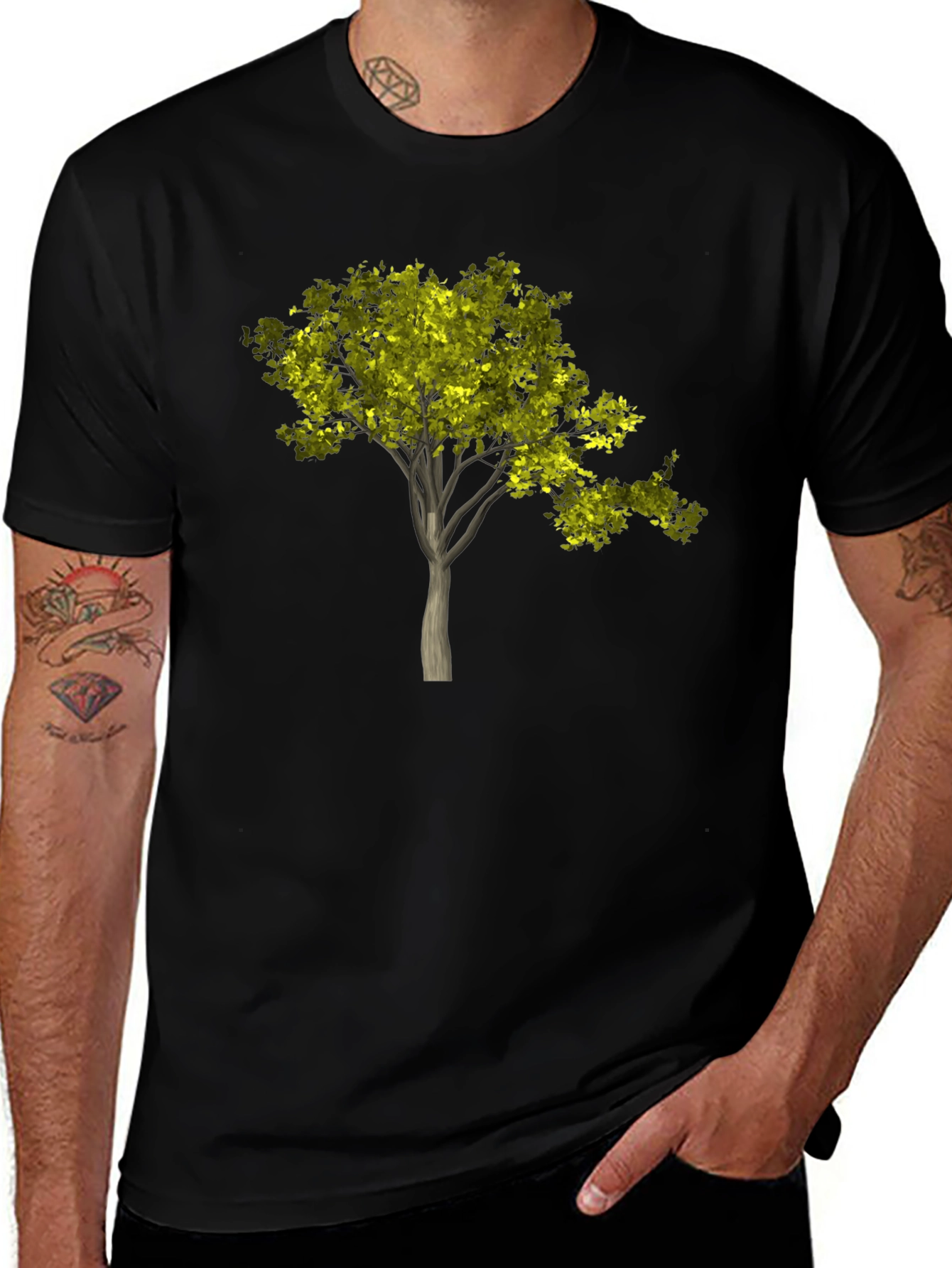 Variant 17 of Tree Graphic Black T-Shirt