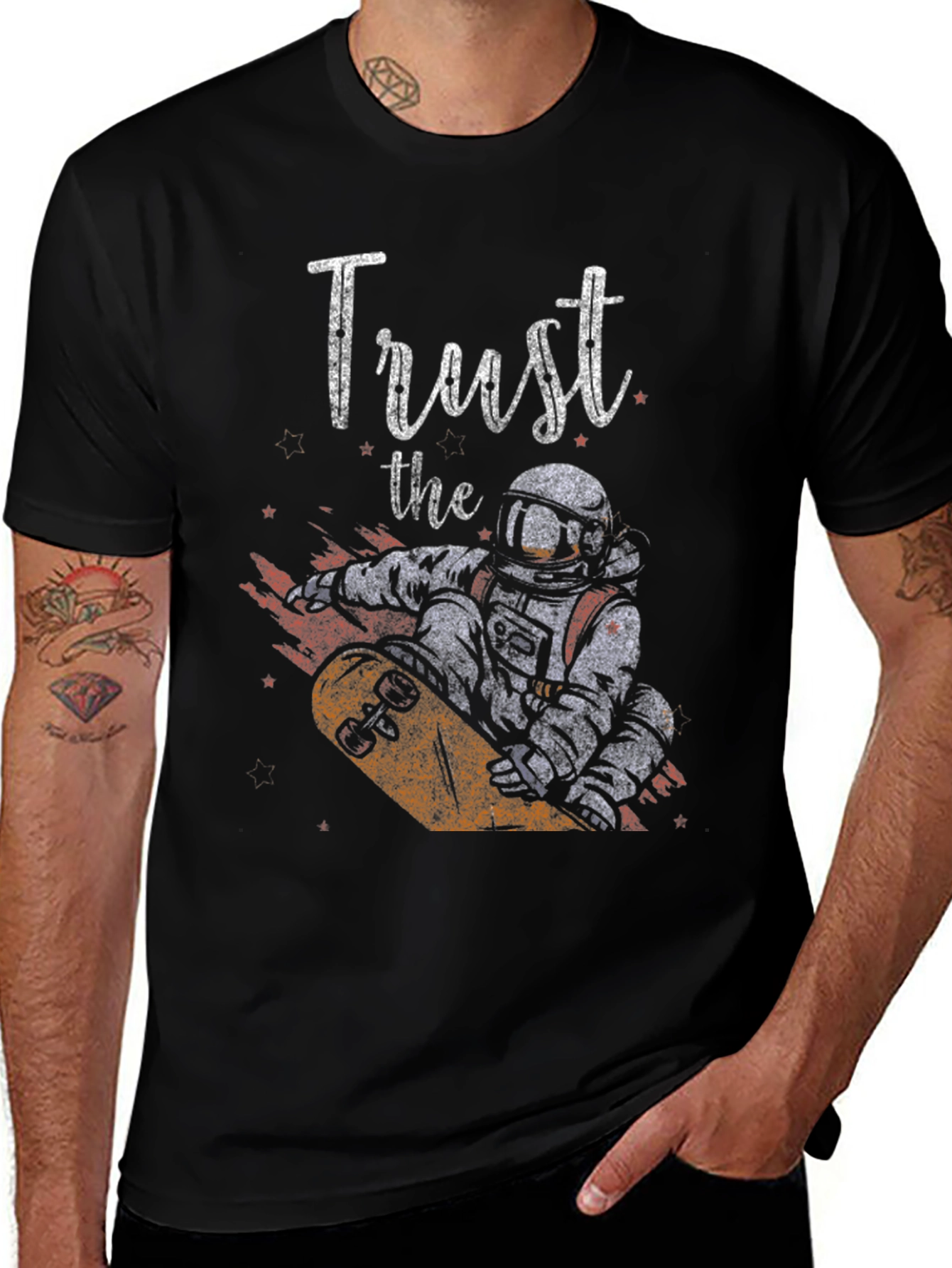 Variant 22 of Trust the Astronaut Skateboard T-Shirt