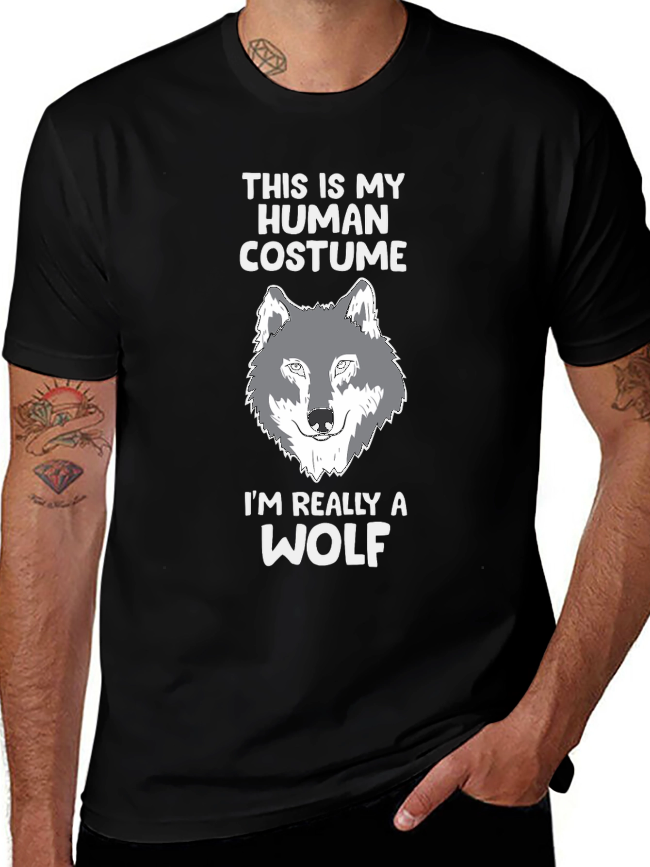 Variant 14 of Human Costume Wolf T-Shirt
