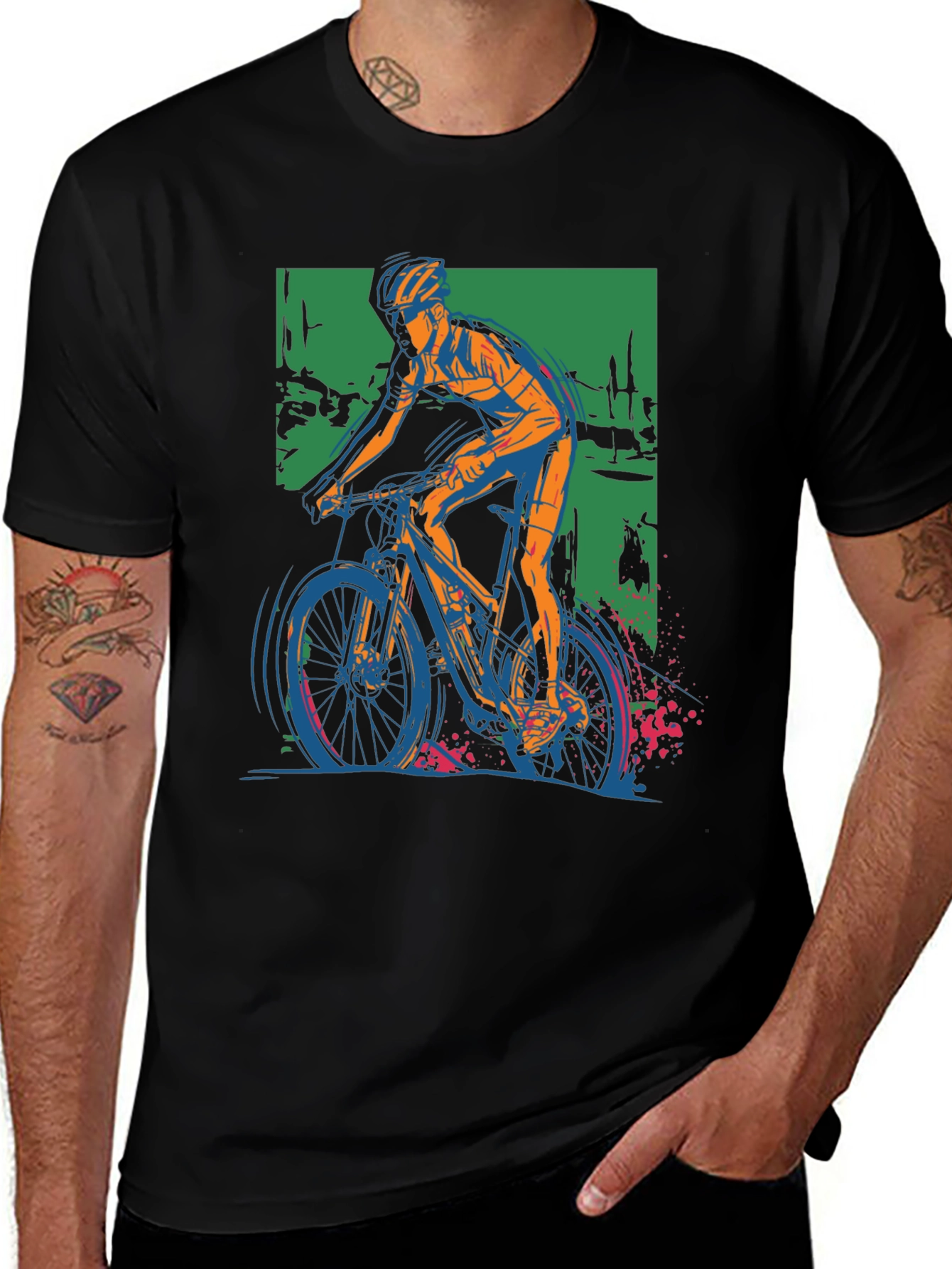 Variant 10 of Mountain Biker Graphic Tee - Cool Cycling Design