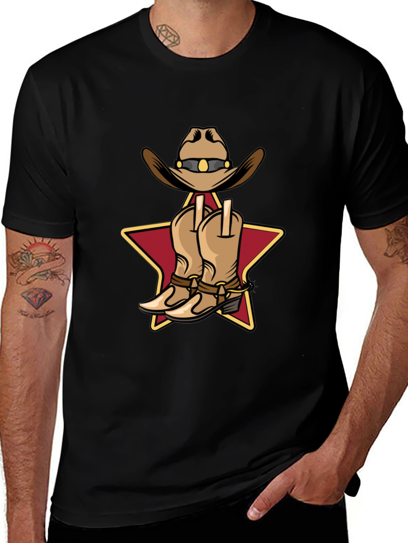 Variant 16 of Cowboy Hat and Boots Graphic T-Shirt