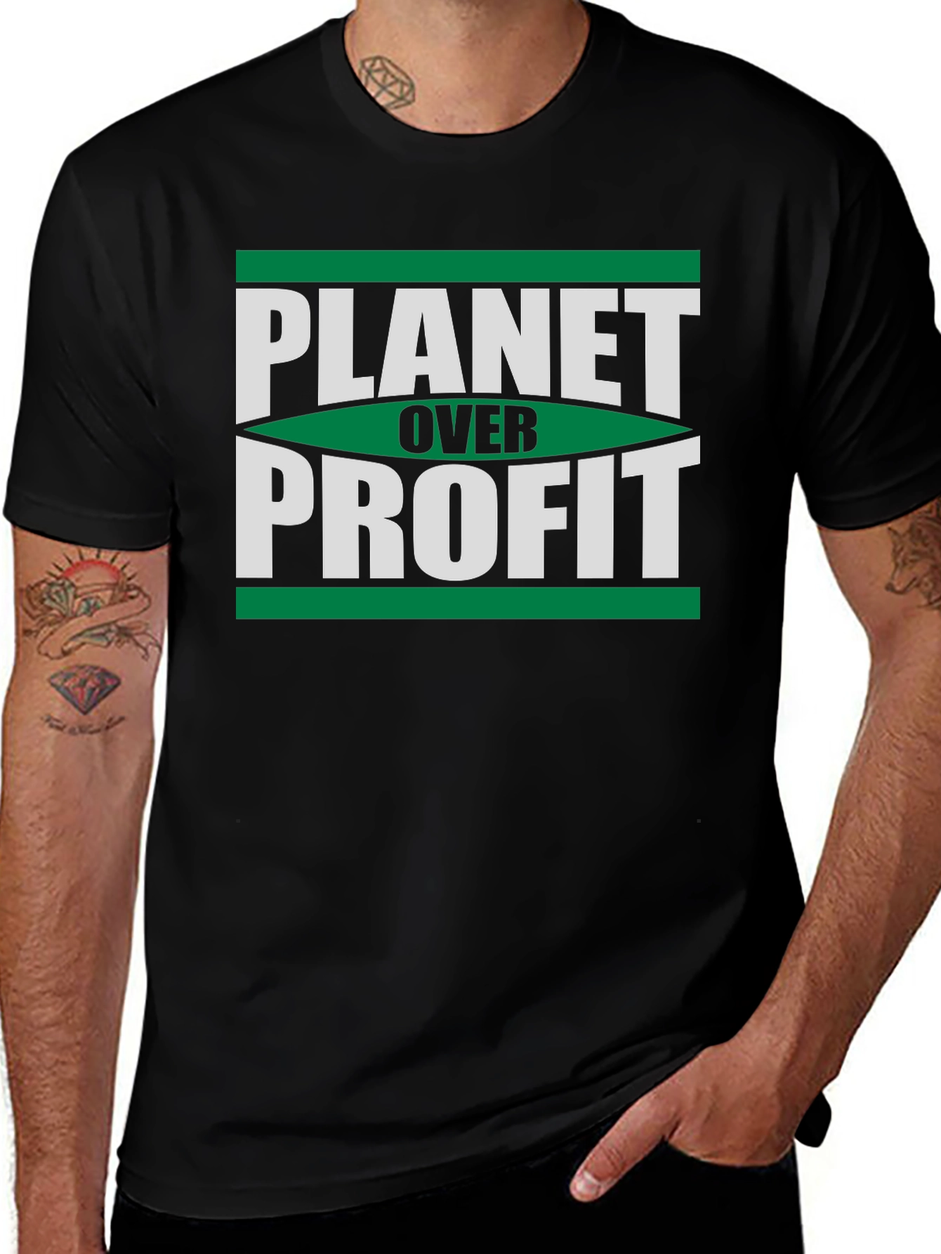 Planet Over Profit T-Shirt - Eco-Conscious Design