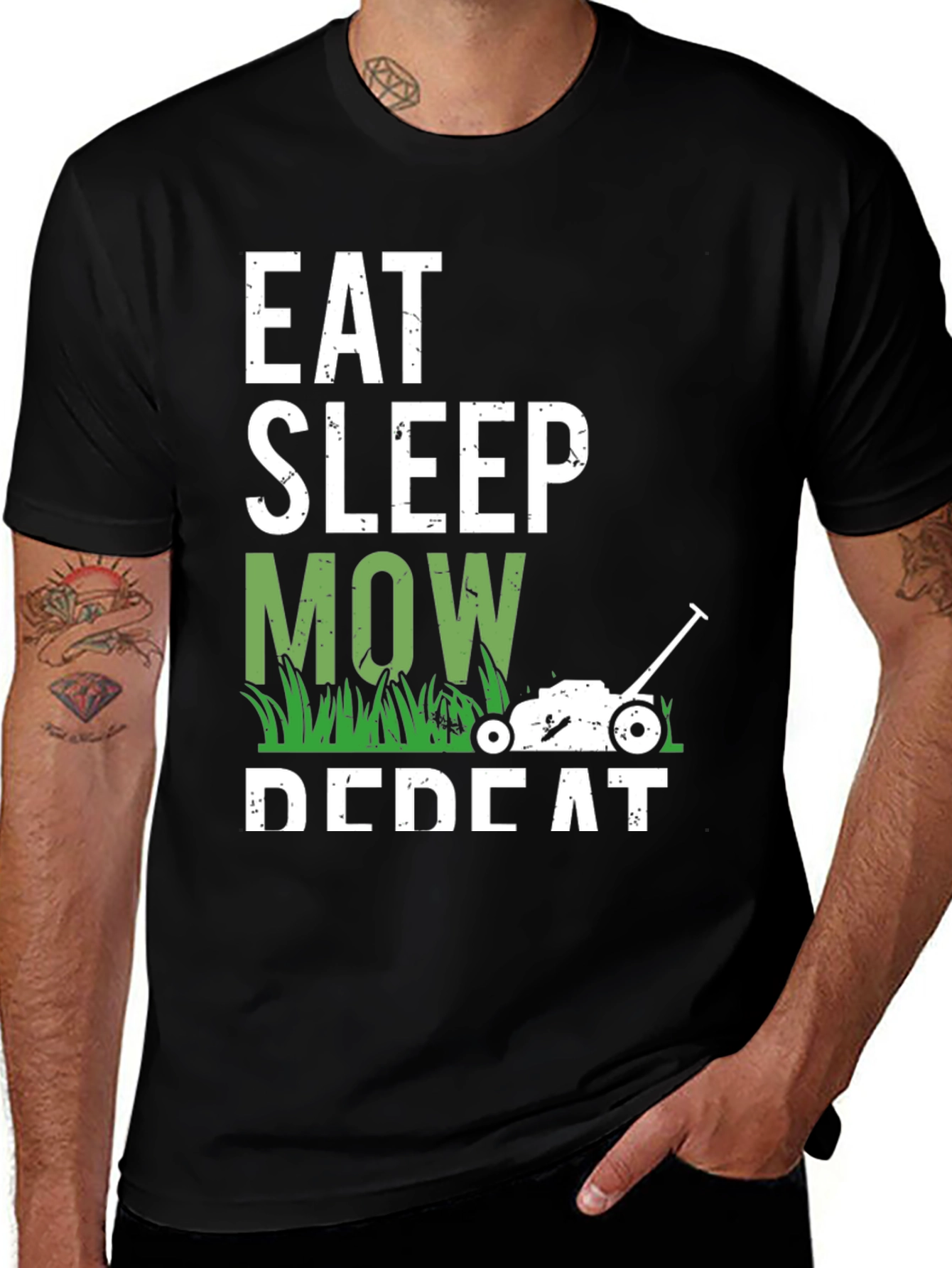Variant 28 of Eat Sleep Mow Repeat T-Shirt - Gardener Gift