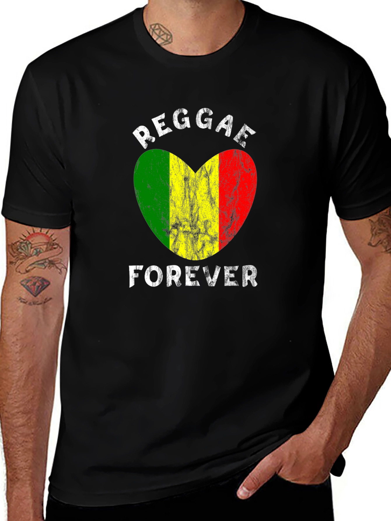 Variant 2 of Reggae Forever Heart Graphic T-Shirt