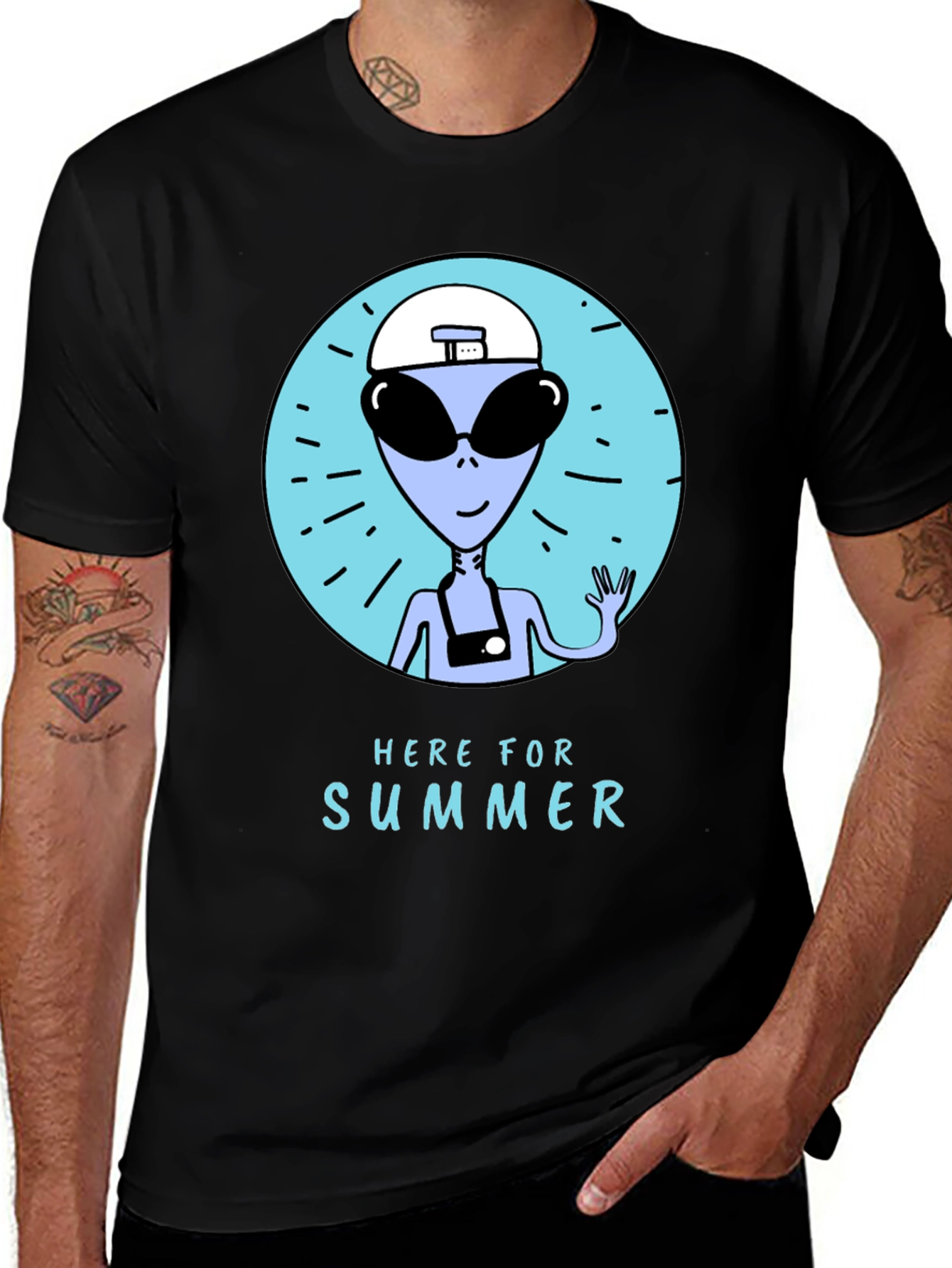 Variant 7 of Here For Summer Alien T-Shirt