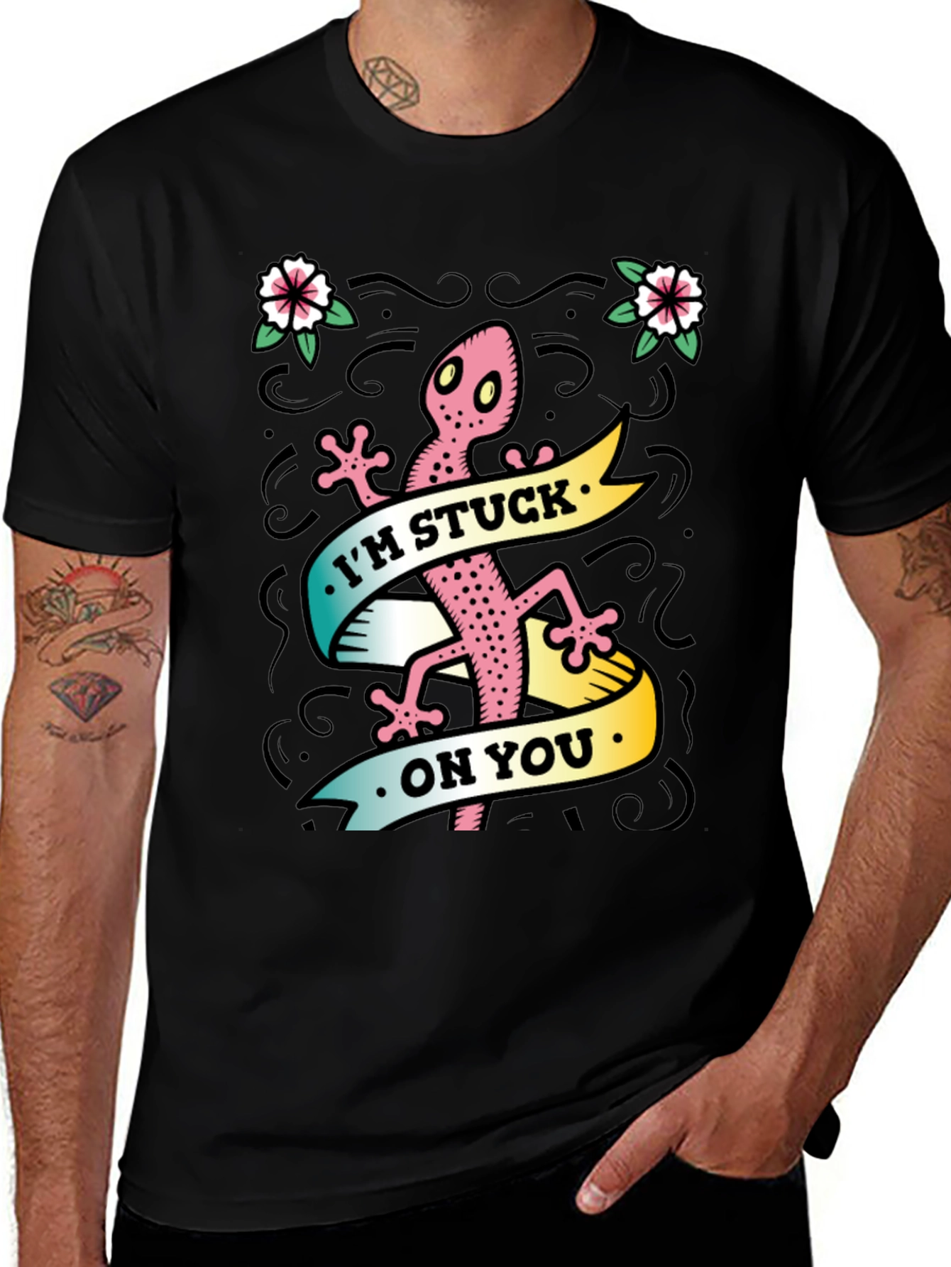 Variant 3 of I'm Stuck On You Gecko Graphic Tee