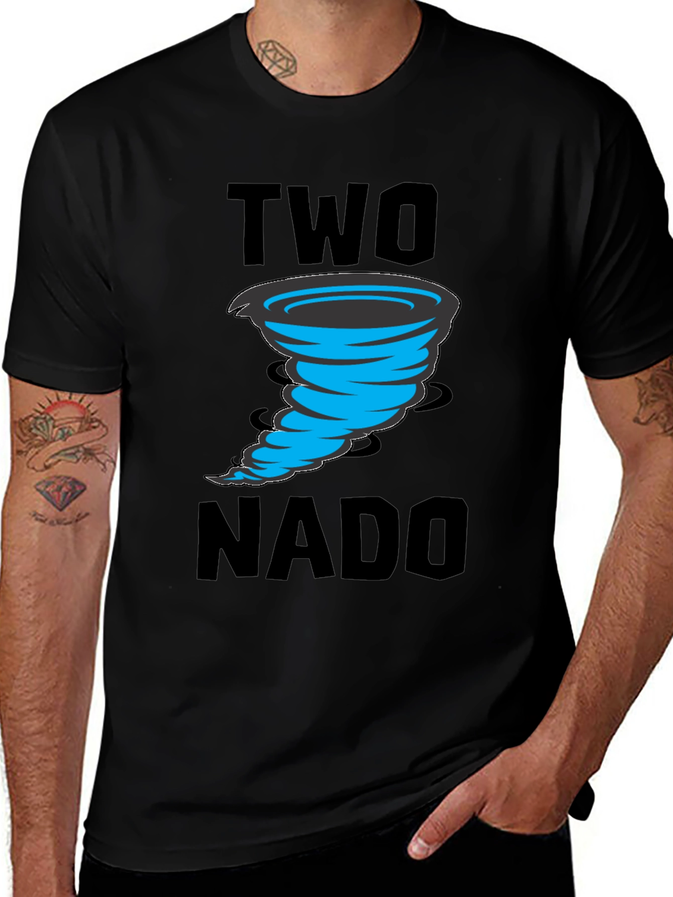 Black Two-nado Graphic T-Shirt main image