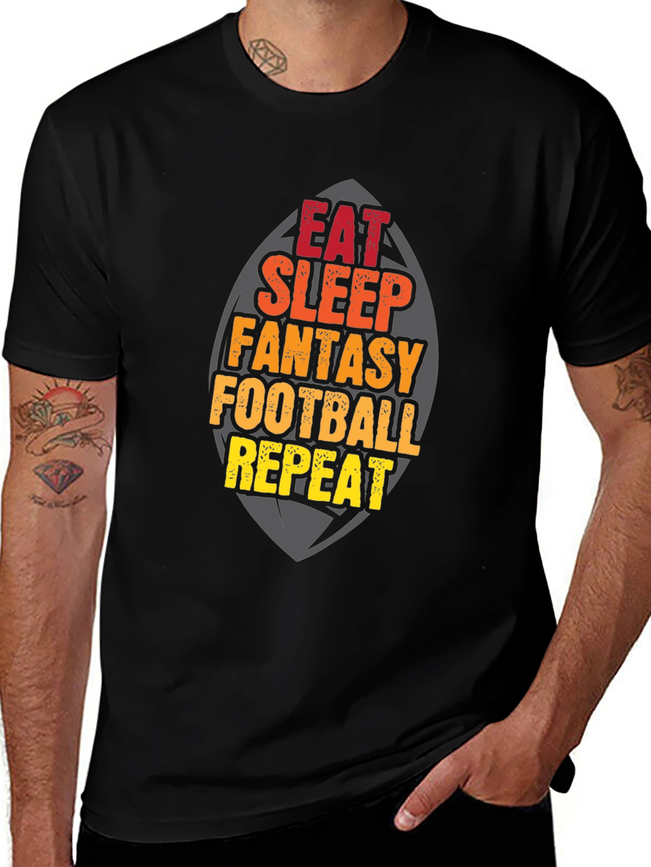 Variant 11 of Eat Sleep Fantasy Football Repeat T-Shirt