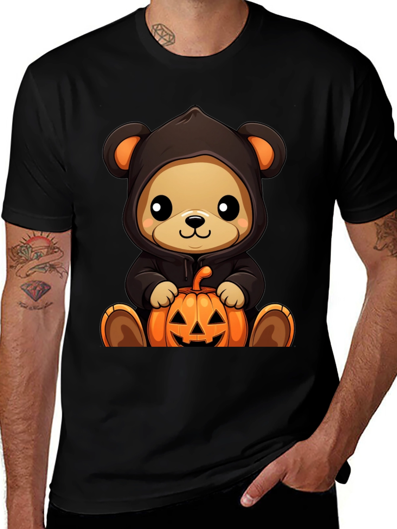Variant 27 of Halloween Teddy Bear Pumpkin T-Shirt