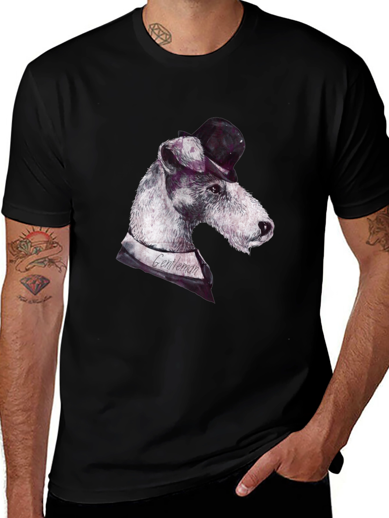 Variant 21 of Gentleman Dog Graphic T-Shirt - Unique Style
