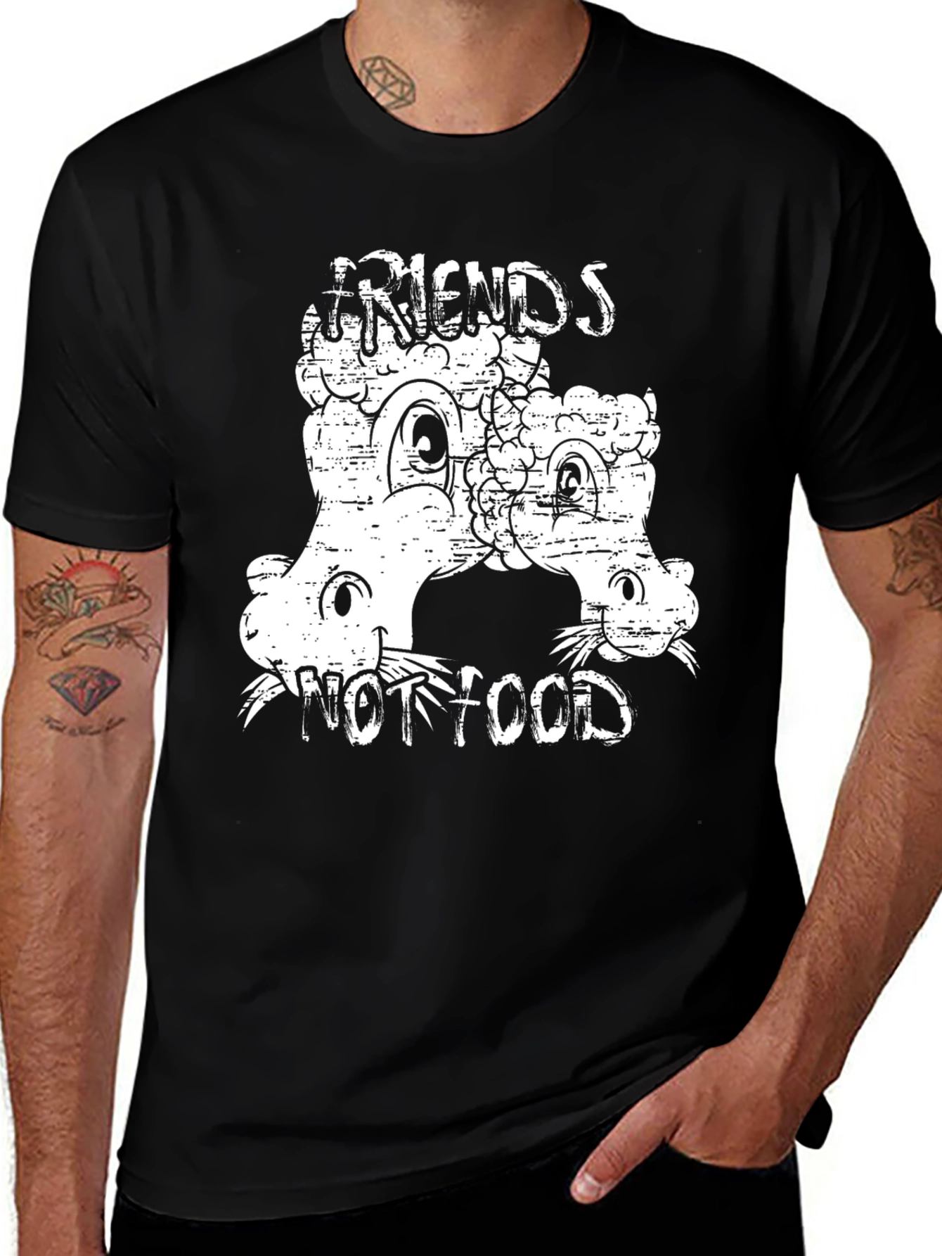 Variant 15 of Friends Not Food T-Shirt - Cute Cartoon Vegetable Tee