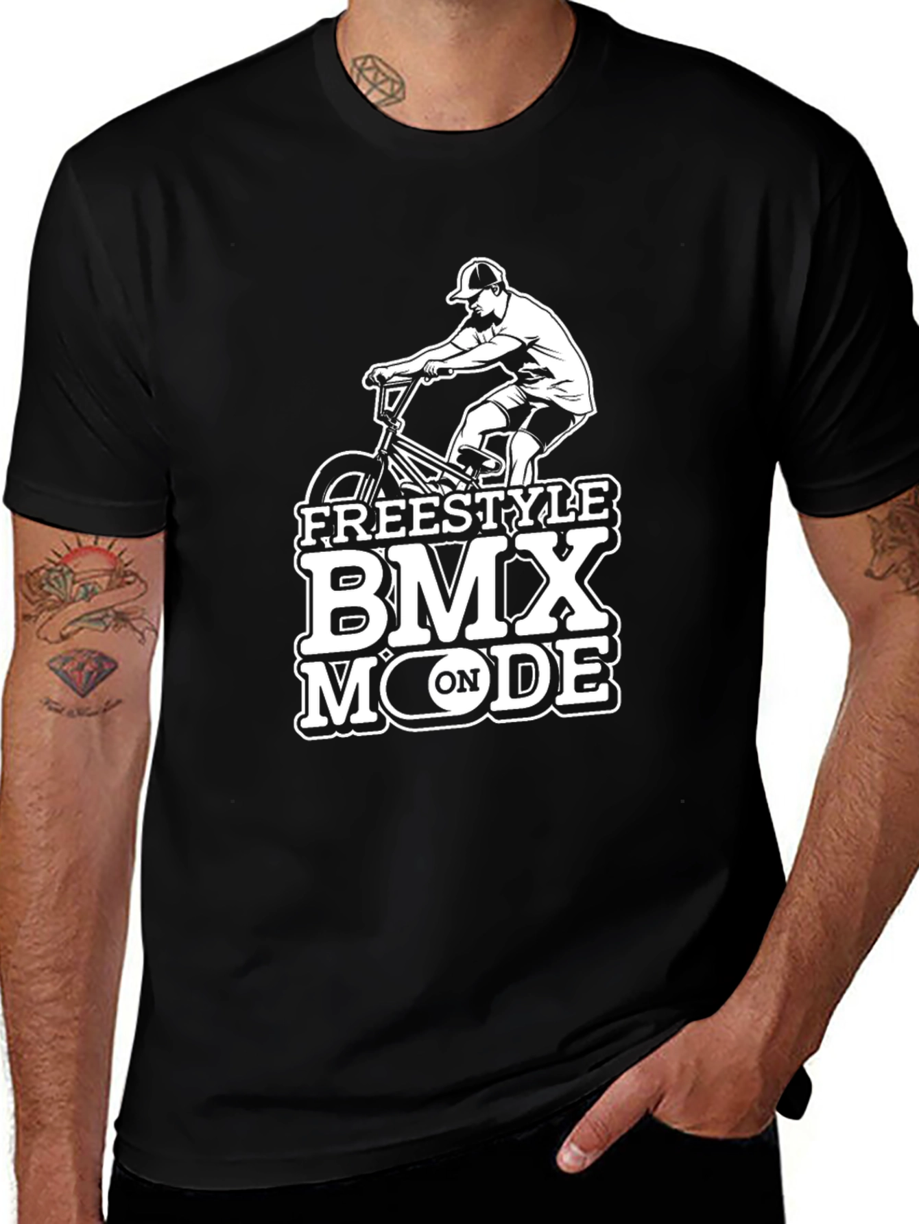 Freestyle BMX Mode On T-Shirt