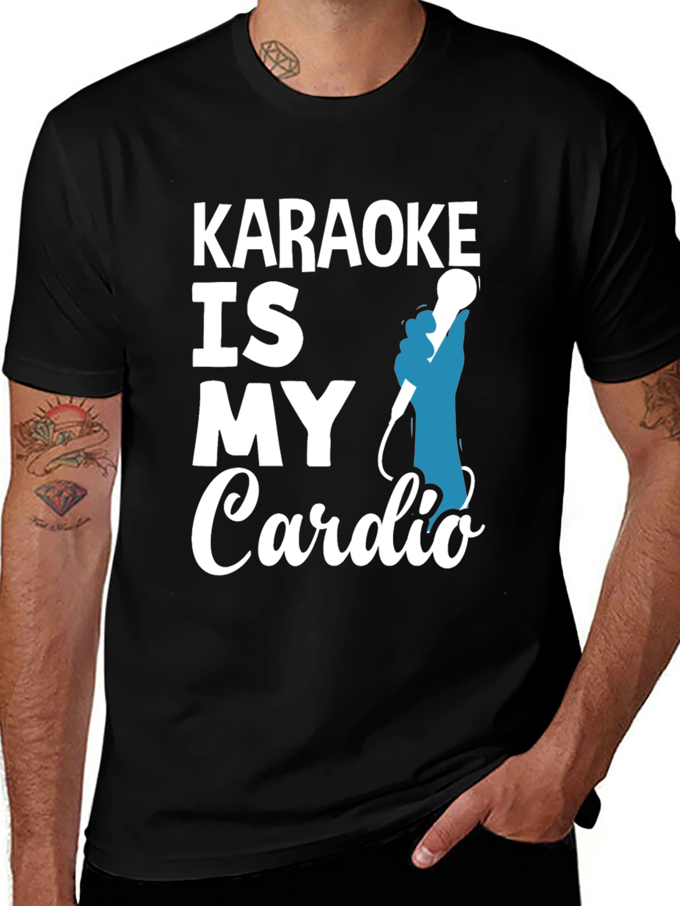 Variant 14 of Karaoke Is My Cardio T-Shirt