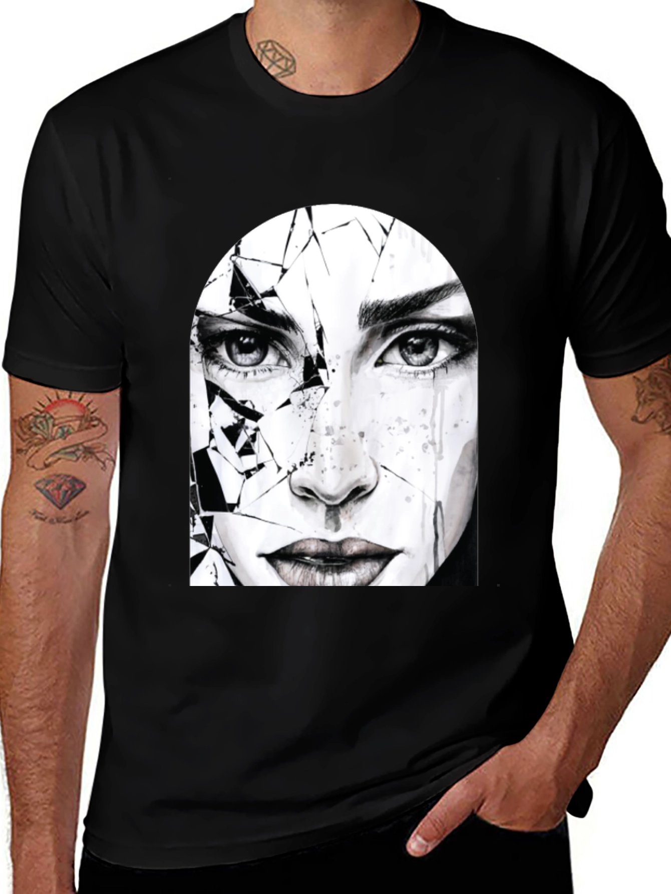 Variant 3 of Shattered Portrait Graphic Tee - Unisex