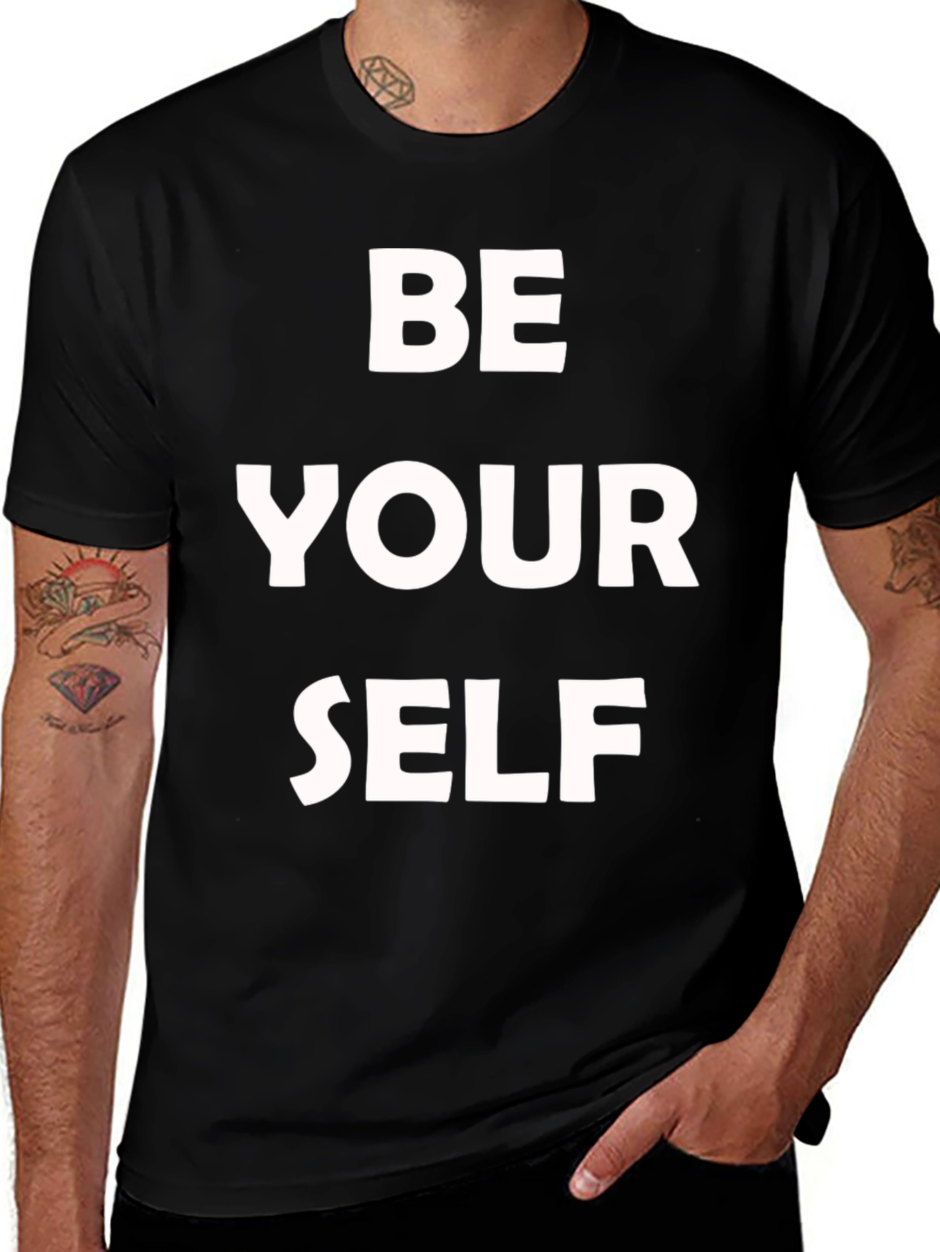 Be Yourself Graphic Tee - Soft Cotton Blend Comfort
