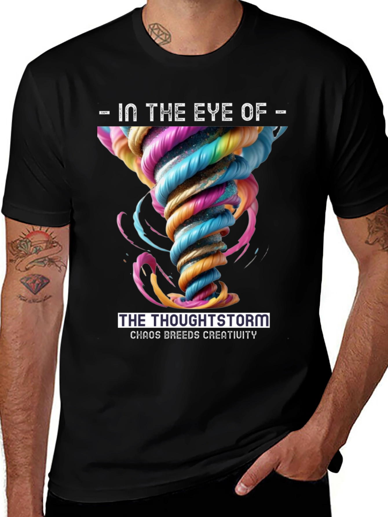 Variant 30 of Thoughtstorm Graphic Tee - Chaos Breeds Creativity