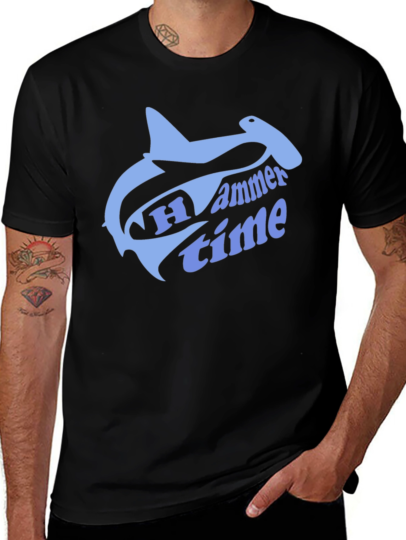 Variant 26 of Hammer Time T-Shirt - Shark Graphic Tee