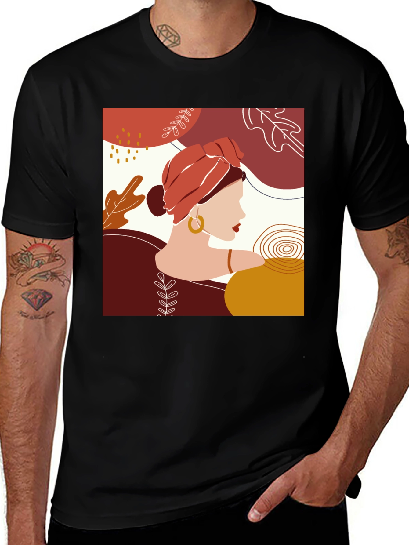 Abstract Woman Graphic Tee - Stylish Casual Wear
