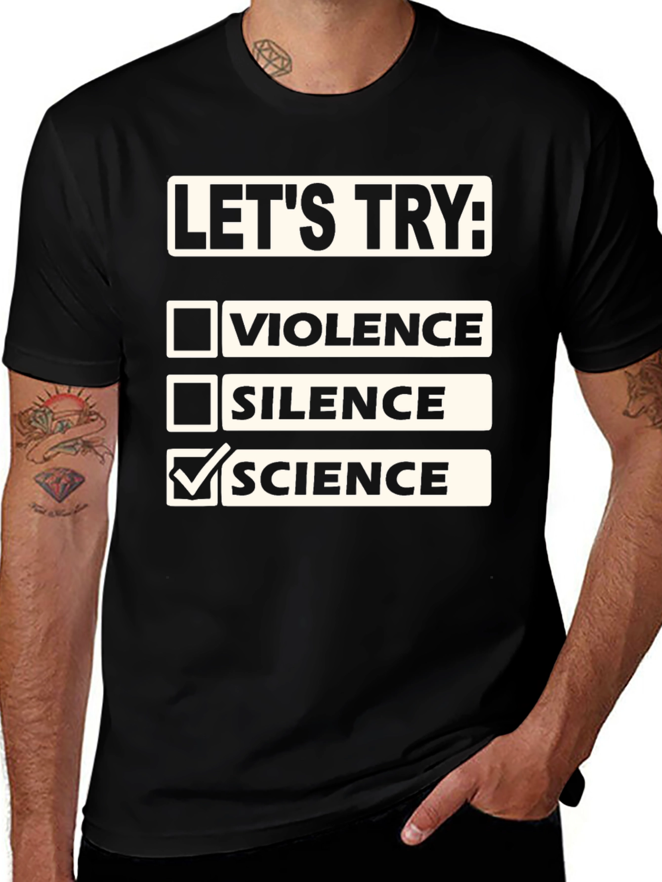 Variant 25 of Let's Try Science T-Shirt - Funny Geek Tee