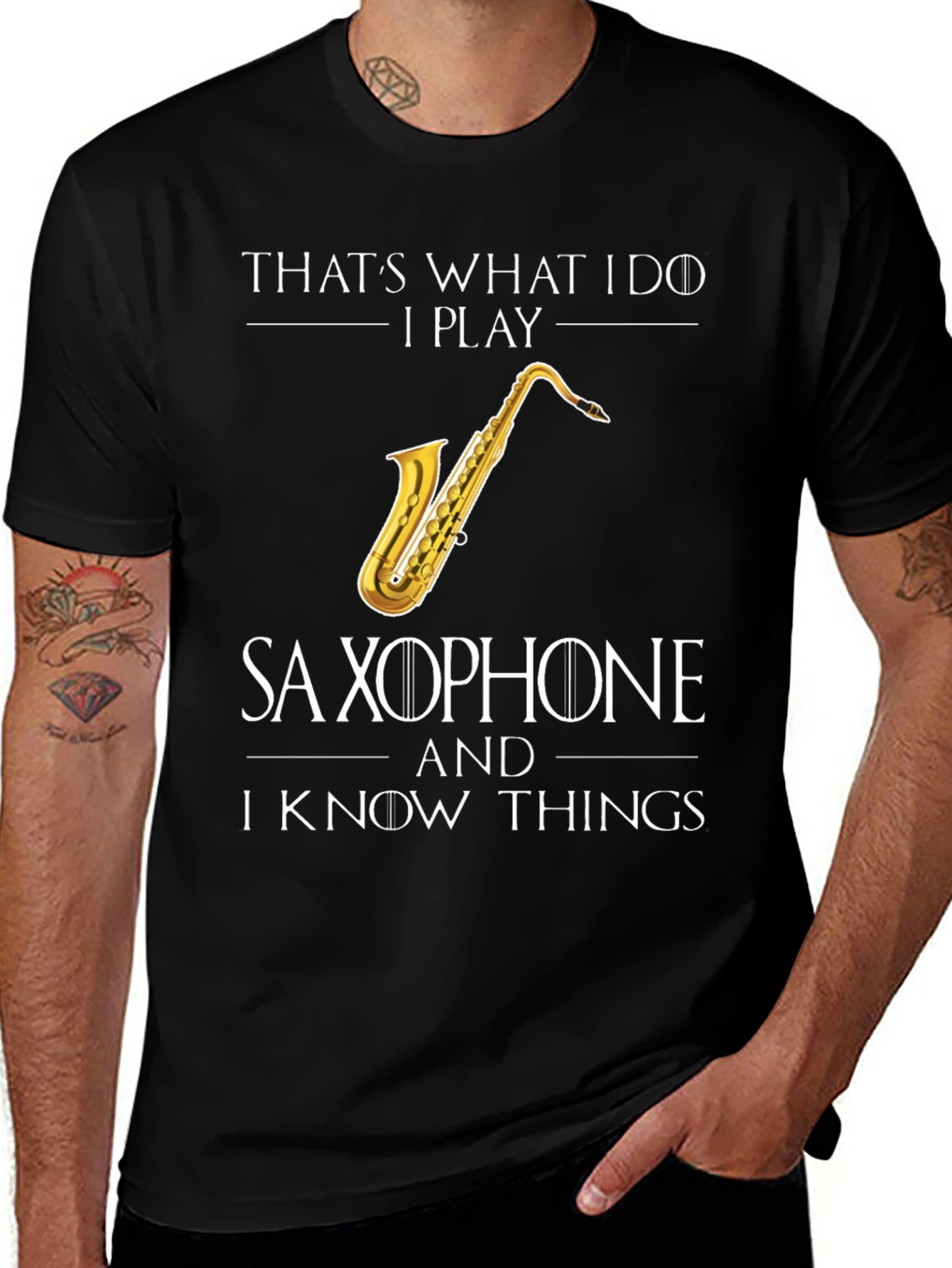 Variant 9 of Saxophone Player Humor T-Shirt