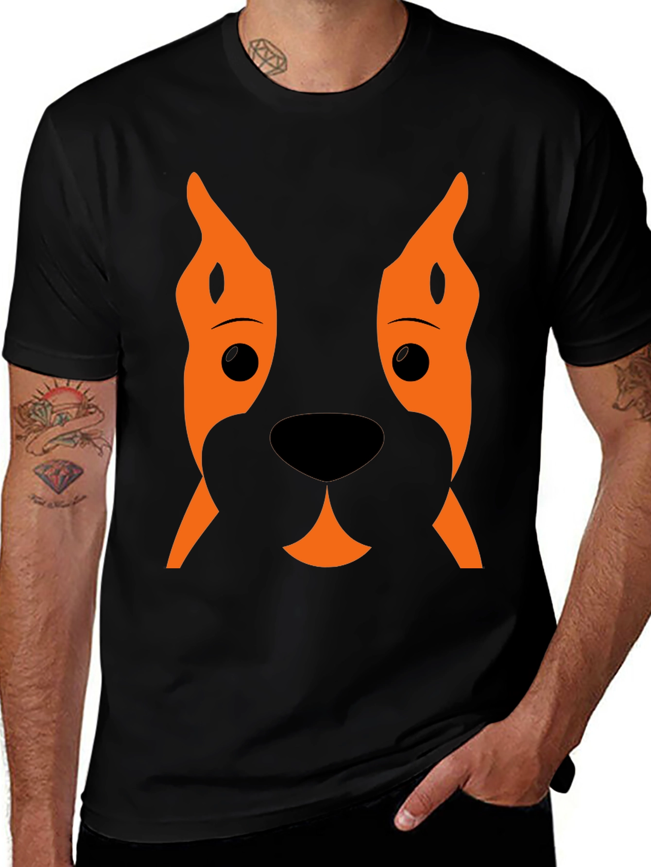 Variant 8 of Dog Face Graphic Tee - Modern Style