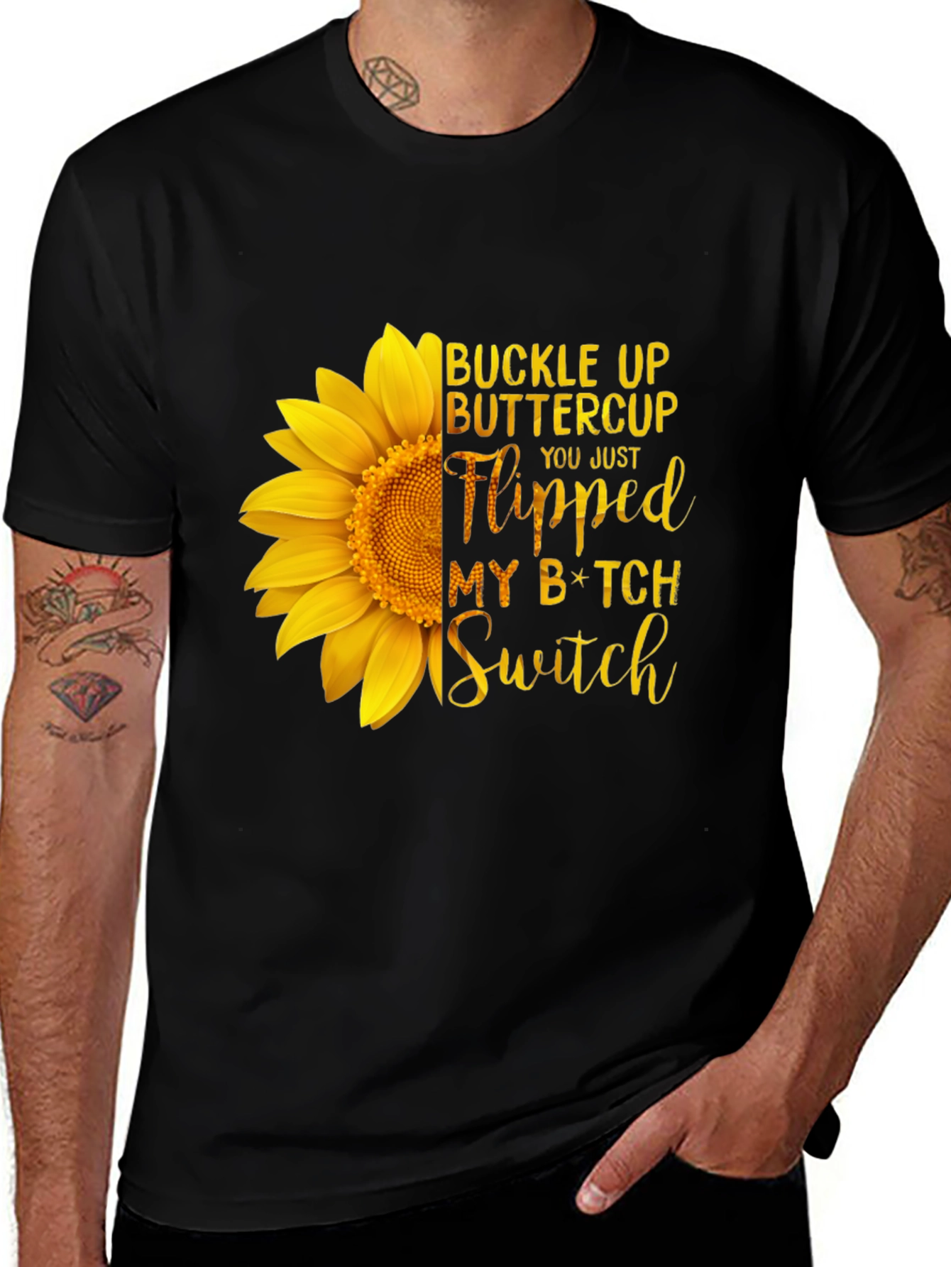 Variant 21 of Buckle Up Buttercup Sunflower Tee