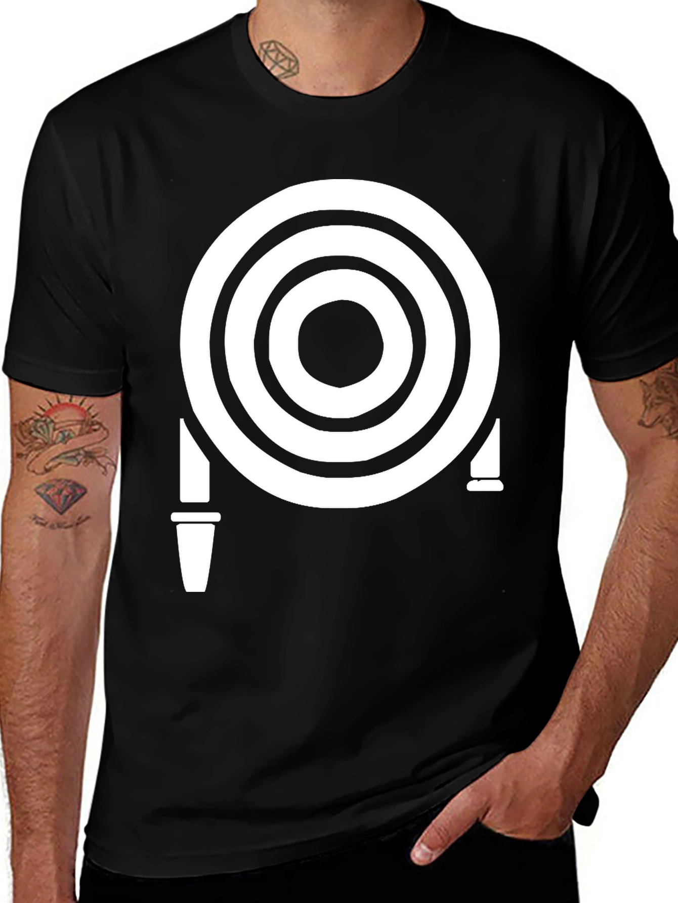 Variant 6 of Fire Hose Graphic Tee - Novelty Design T-Shirt