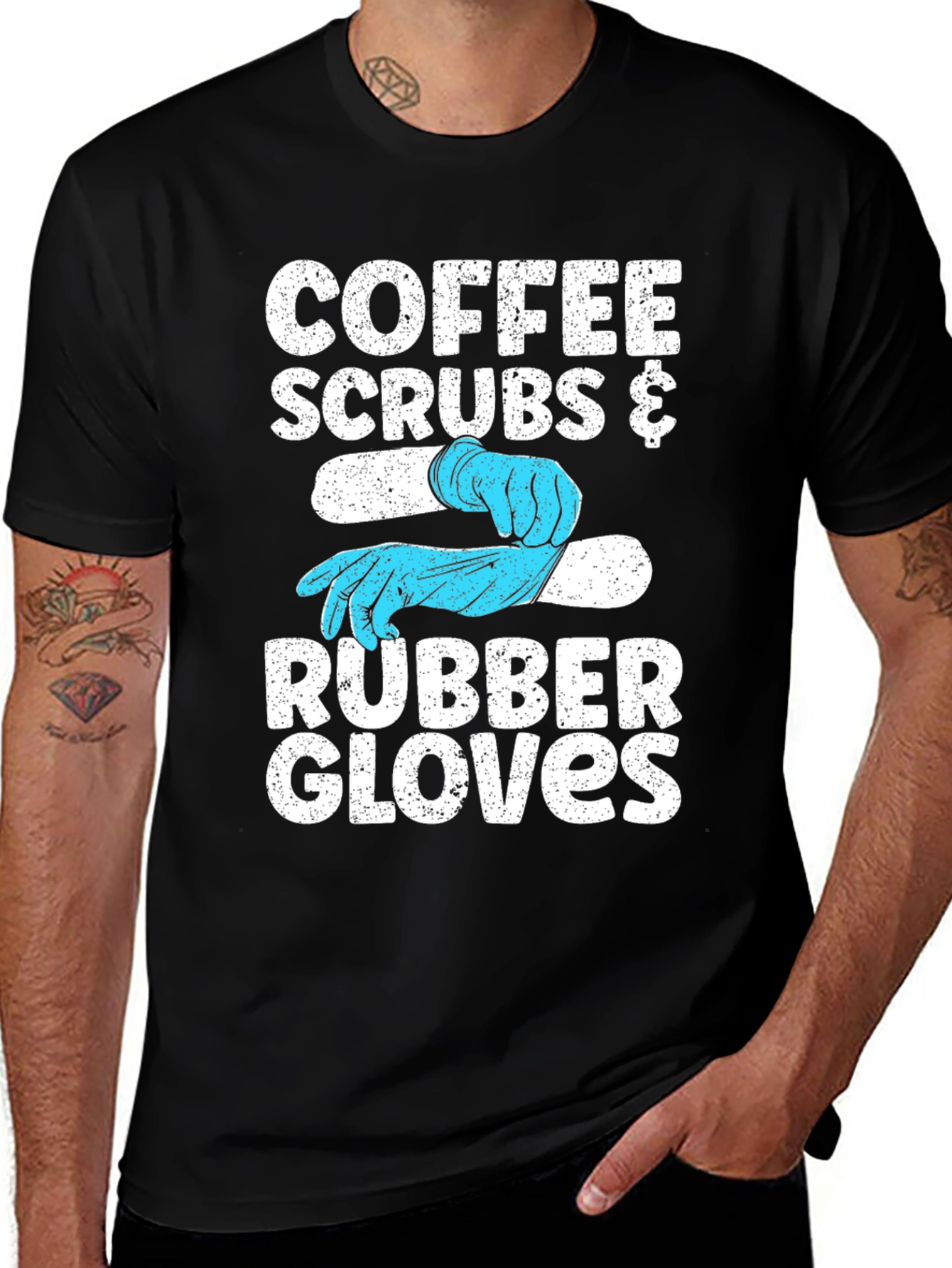 Variant 23 of Coffee Scrubs & Rubber Gloves Graphic Tee