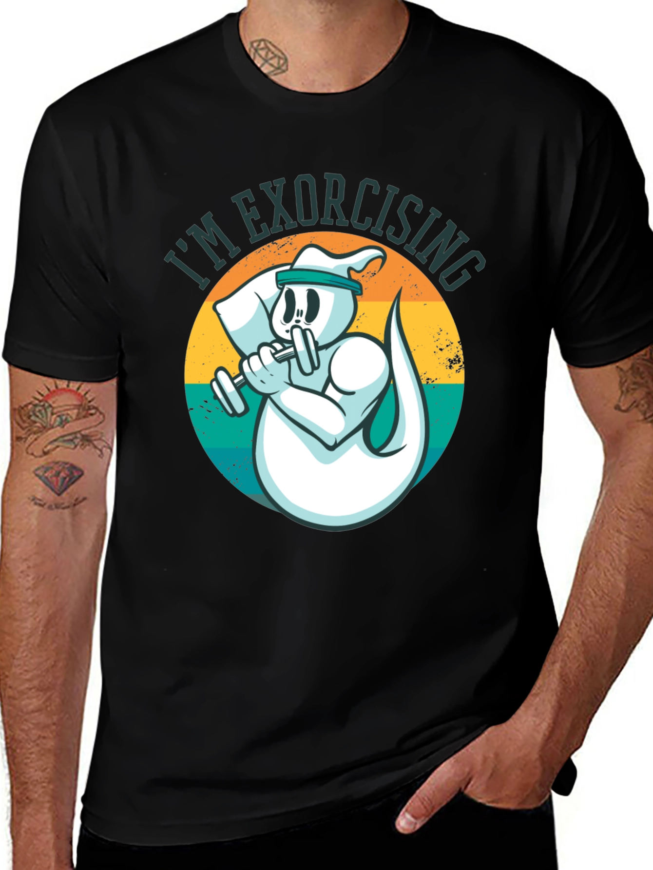 Variant 10 of Funny I'm Exorcising Ghost Workout T-Shirt