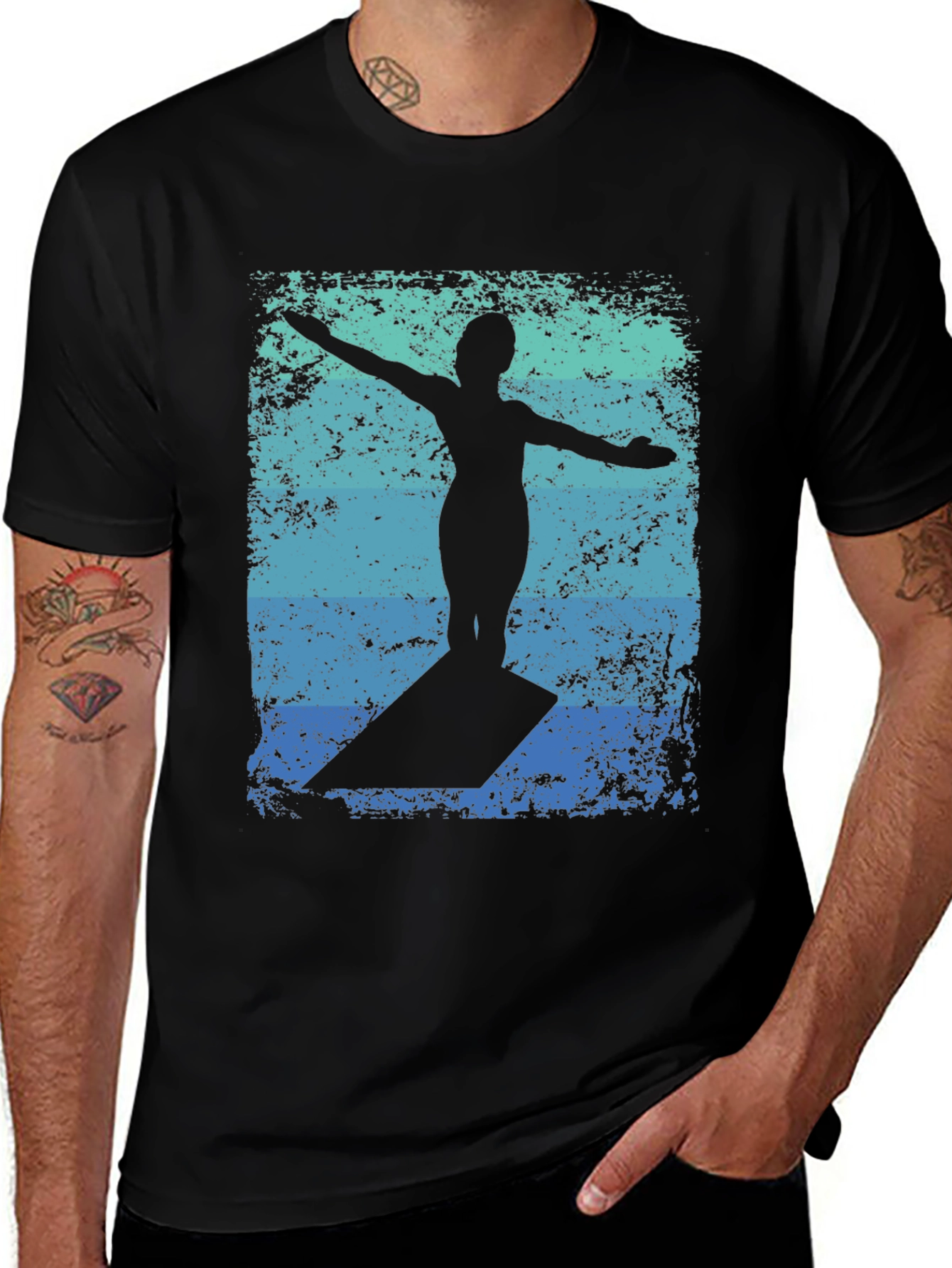 Variant 26 of Vintage Surfer Silhouette Graphic T-Shirt