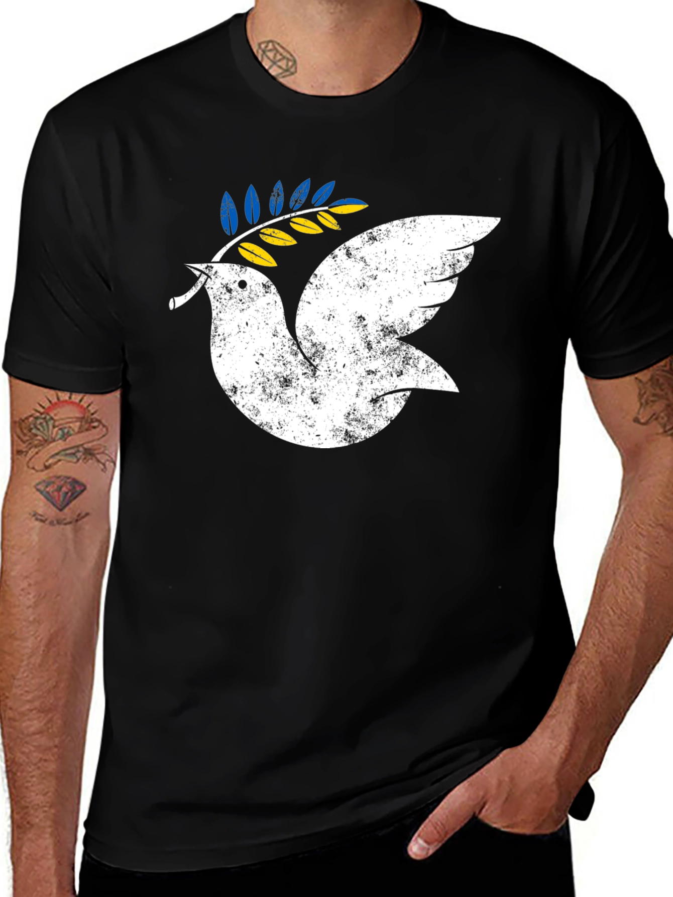 Variant 3 of Peace for Ukraine Dove T-Shirt