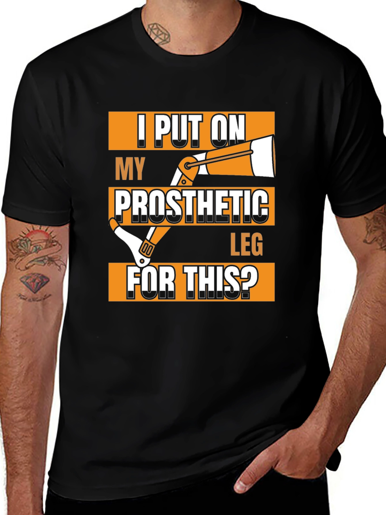 Variant 15 of Prosthetic Leg Humor T-Shirt