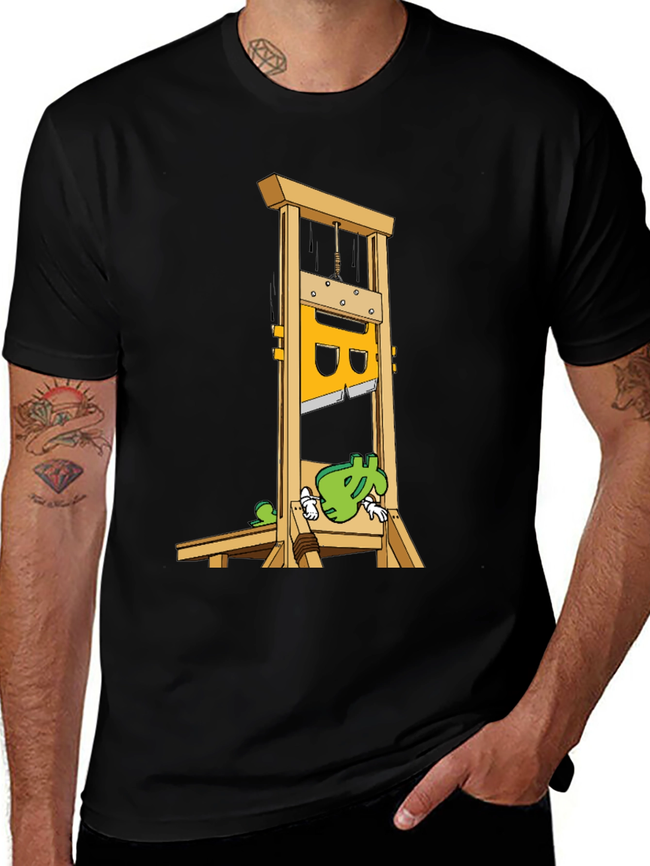 Variant 5 of Guillotine Graphic Tee - Funny Novelty T-Shirt