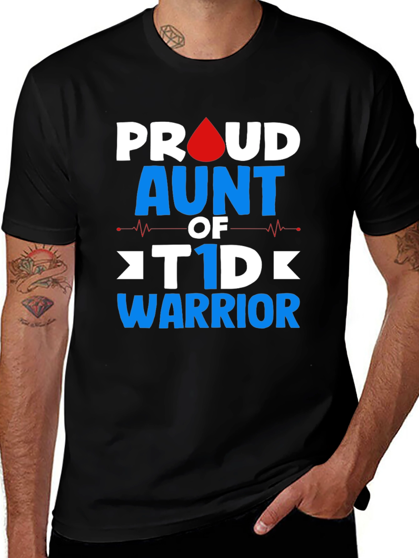 Proud Aunt of T1D Warrior T-Shirt