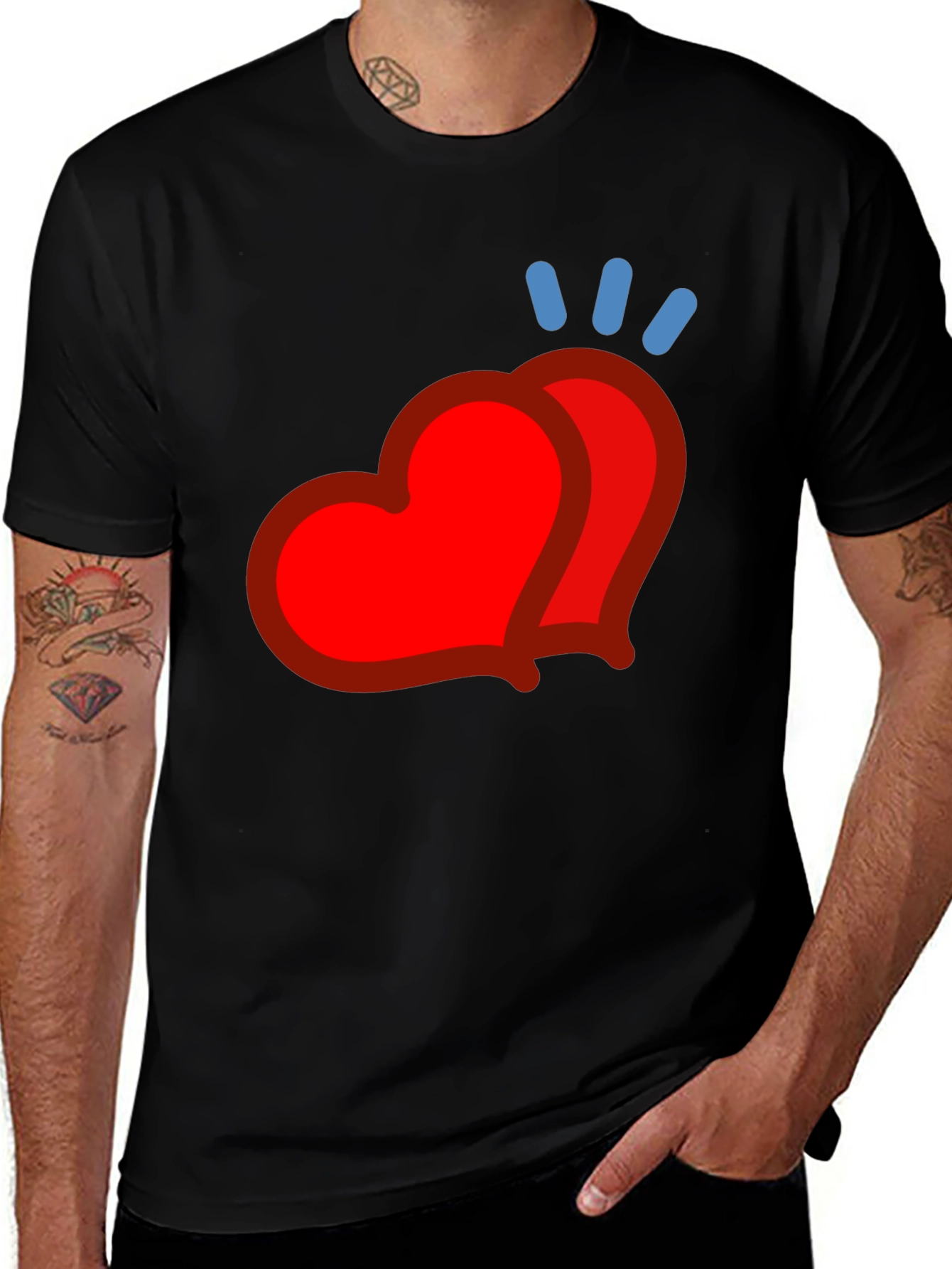 Variant 16 of Heart Emoji Graphic Tee - Modern Casual Style